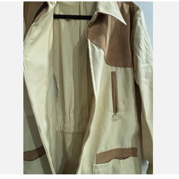 RARE VINTAGE RETRO CIRANO BARGI COVERALL SUEDE COWBOY YOKE WESTERN COVERALLS - Picture 4 of 14